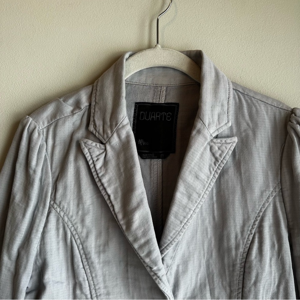 Duarte Gray Jacket Blazer Single Button Unstructured - Picture 5 of 5